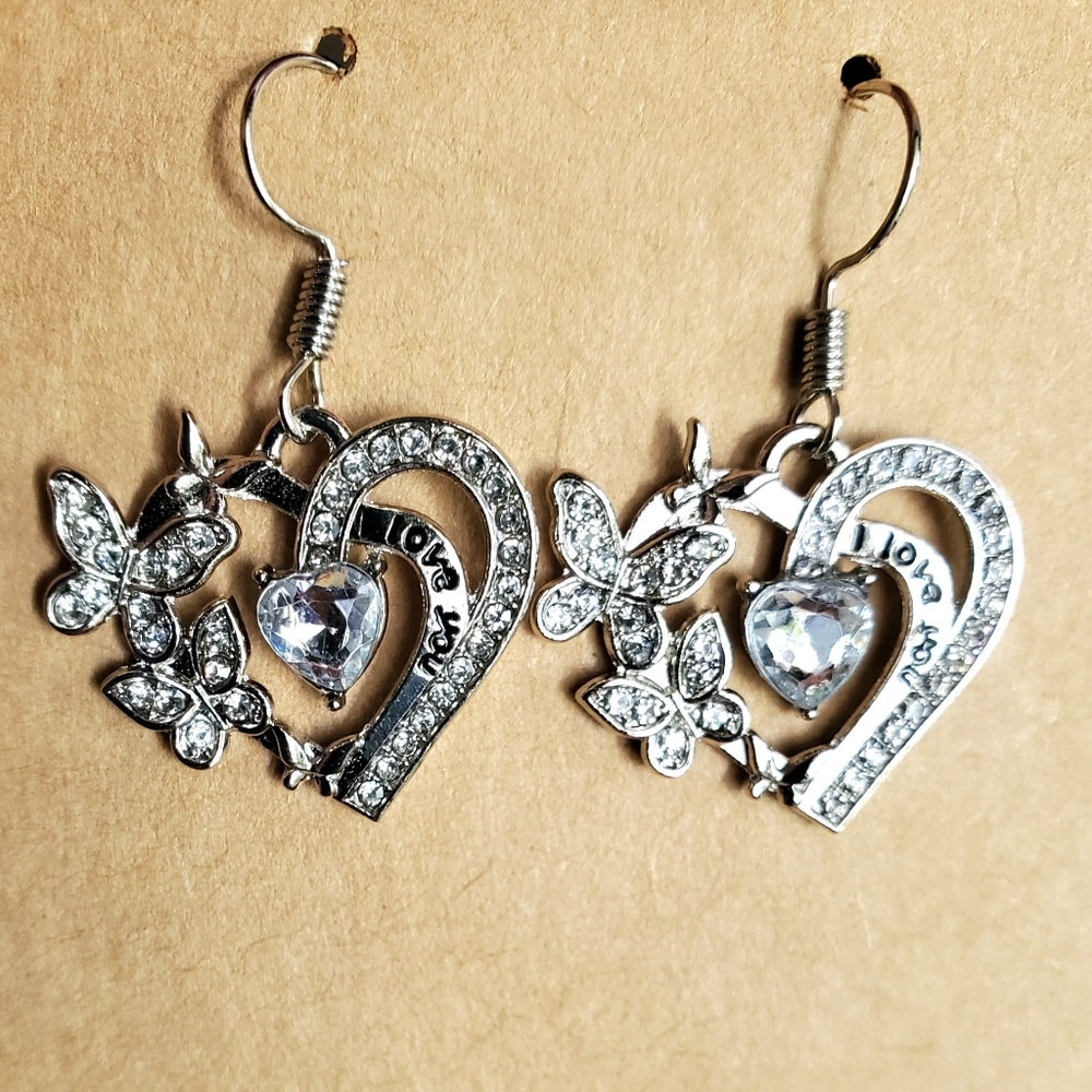Butterfly I LOVE YOU Earrings